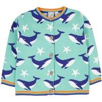 Frugi Corin Knitted Cardigan in Aqua | Size: 2-3 Years