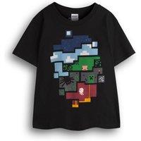Minecraft Boy's Short Sleeved T-Shirt | Boys Black | Official Merch | Size: 5-6 Years