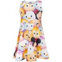 Disney Girl's Short Sleeve Skater Dress | White | Official Merch | Size: 3-4 Years