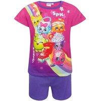 Shopkins Girl's Short Sleeve Short Leg Pyjama Set | Pink | Official Merch | Size: 5-6 Years