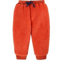 Frugi Boy's Ted Fleece Pull Ups in Orange | Size: 0-3 m