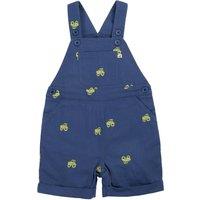 Frugi Boy's Elio Short Dungaree in Blue | Size: 6-9 m