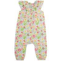 Frugi Girl's Peony Playsuit in White | Size: 4-5 Years