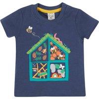 Frugi Interactive Applique T-shirt in Blue | Size: 0-3 m