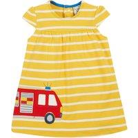 Frugi Girl's Layla Wrap Around Dress in Yellow | Size: 12-18 m