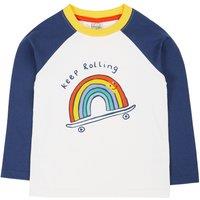 Frugi Eden Raglan Top in Navy | Size: 3-4 Years