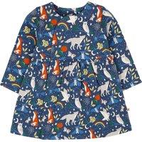 Frugi Girl's Kiki Kimono Dress in Navy | Size: 9-12 m