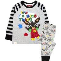 Bing Bunny Boy's Long Sleeve Long Leg Pyjama Set | Grey | Official Merch | Size: 18-24 m