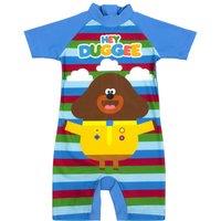 Hey Duggee Boy's 1 Piece Surf Suit | Blue | Official Merch | Size: 2-3 Years