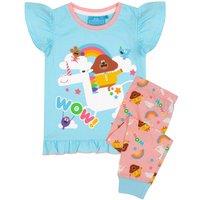 Hey Duggee Girl's Short Sleeve Long Leg Pyjama Set | Blue | Official Merch | Size: 3-4 Years