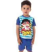 Ryans World Boy's Short Sleeve Short Leg Pyjama Set | Blue | Official Merch | Size: 4-5 Years