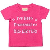 60 SECOND MAKEOVER Girl's I've Been Promoted To Big Sister Pink T-Shirt | Size: 12-13 Years