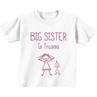 60 SECOND MAKEOVER Girl's Big Sister In Training White T-Shirt | Size: 3-4 Years