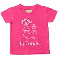 60 SECOND MAKEOVER Girl's I'm The Big Cousin Pink T-Shirt | Size: 7-8 Years