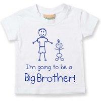 60 SECOND MAKEOVER Boy's I'm Going To Be a Big Brother White T-Shirt | Size: 3-4 Years