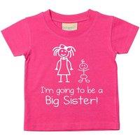 60 SECOND MAKEOVER Girl's I'm Going To Be a Big Sister Pink T-Shirt | Size: 2-3 Years