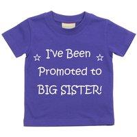 60 SECOND MAKEOVER Girl's I've Been Promoted To Big Sister Purple T-Shirt | Size: 2-3 Years