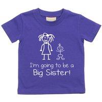 60 SECOND MAKEOVER Girl's I'm Going To Be A Big Sister Purple T-Shirt | Size: 9-11 Years