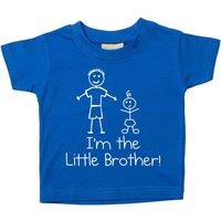 60 SECOND MAKEOVER Boy's I'm The Little Brother T-Shirt in Blue | Size: 0-6 m