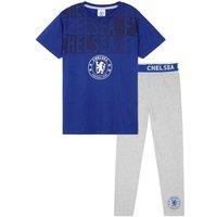 Chelsea FC Boy's Pyjama Set - Bottoms & T-Shirt | Size: 5-6 Years