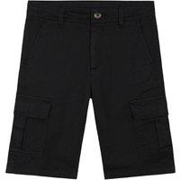 CityComfort Boy's Cargo Shorts Comfy Casual Pockets Cotton Summer Bottoms in Black | Size: 5-6 Years