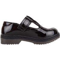 ABSOLUTE FOOTWEAR Girl's Childrens Kids Slip On Faux Leather Smart Formal School Shoes in Black | Size: 2