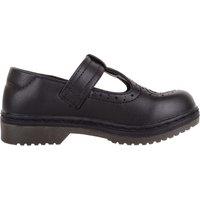 ABSOLUTE FOOTWEAR Girl's Childrens Kids Slip On Faux Leather Smart Formal School Shoes in Black | Size: 2