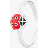 Fleur Kids Sterling Silver Red Enamel Ladybird Ring AZR231704 44 | Size: 44 (F)
