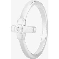 Fleur Kids Sterling Silver Cubic Zirconia Cross Ring AZR041404 44 | Size: 48 (I)