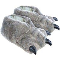 Slipper Snob Boy's Novelty 3D Monster Feet Plush Slippers in Grey | Size: Infant 11-12