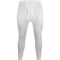 THMO Boy's Thermal Long John Bottoms with Micro-Fleece in White | Size: 12-13 Years
