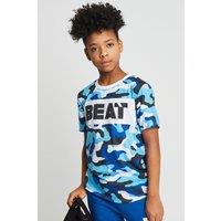Beat Boyz Club Boy's 'Freestyle' Camo Print T-shirt in Cobalt | Size: 5-6 Years