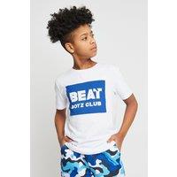 Beat Boyz Club Boy's 'Kingpin' Cotton Logo T-Shirt in Cobalt | Size: 9-10 Years