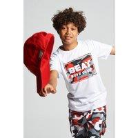 Beat Boyz Club Boy's 'Disguise' Camo Logo T-Shirt in Red | Size: 11-12 Years