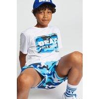 Beat Boyz Club Boy's 'Disguise' Camo Logo T-Shirt in Cobalt | Size: 13-14 Years