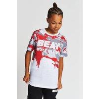 Beat Boyz Club Boy's 'Shredder' Camo T-Shirt in White | Size: 13-14 Years