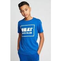 Beat Boyz Club Boy's 'Strike' Cotton Logo T-Shirt in Cobalt | Size: 7-8 Years