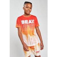 Beat Boyz Club Boy's 'Drippy' Printed T-Shirt in Orange | Size: 9-10 Years