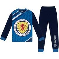 Scottish FA Boy's Scotland Kids Sublimation Long Pyjamas in Navy | Size: 5-6 Years