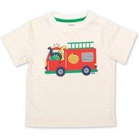 Kite Boy's Fire Engine T-Shirt in Cream | Size: 12-18 m