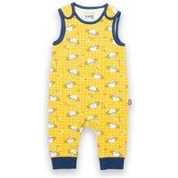 Kite Baby Happy Planet Organic Cotton Dungarees in Yellow | Size: 0-3 m