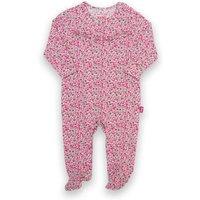 Kite Girl's Baby Sweet Ditsy Organic Cotton Sleepsuit in Pink | Size: 1 m