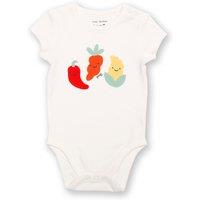 Kite Baby Wonky Veg Organic Cotton Bodysuit in Cream | Size: 6-9 m