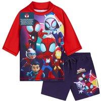 Marvel Spidey & Friends 2 Piece Swim Set Rash Vest & Shorts | Size: 4-5 Years