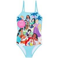 Disney Girl's Princess Swimming Costume One Piece Swimsuit Swimwear in Blue | Size: 2-3 Years
