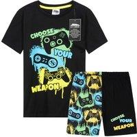 CityComfort Boy's Gaming Pyjama Set in Black | Size: 9-10 Years