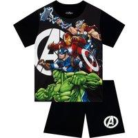 Marvel Avengers Boy's Avengers Short Pyjamas in Black | Size: 3-4 Years