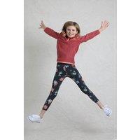 Weird Fish Girl's Livvy Printed Leggings in Dark Navy | Size: 5-6 Years
