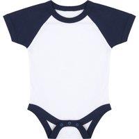 Larkwood Essential Short Sleeve Baseball Bodysuit in Off-White | Size: 12-18 m