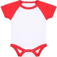 Larkwood Essential Short Sleeve Baseball Bodysuit in White | Size: 6-12 m